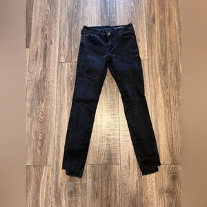 Armani Exchange Women’s J25 Black Super Skinny Steped Hem Size 26